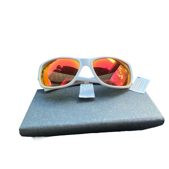 NWT Timberland Polarized Sunglasses Orange Lens Gray and Orange Bio-Based Frames